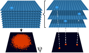 The wave function on a branched spacetime manifold