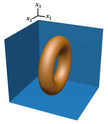 Topological surgery R3-(S1xP2)